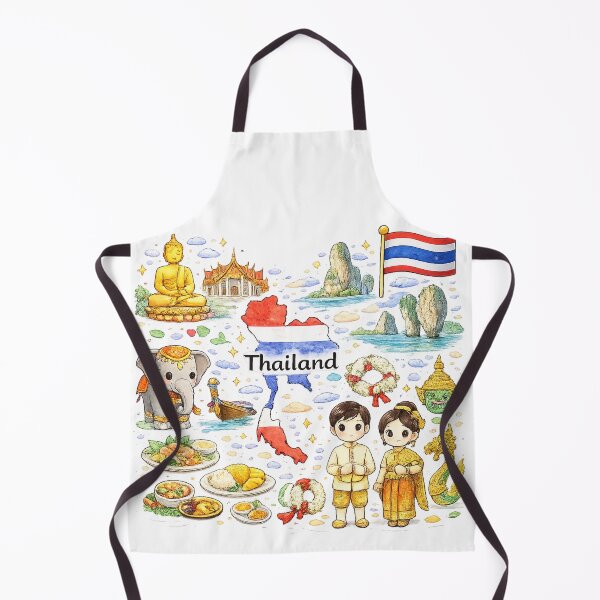 Item preview, Cute Kawaii Thailand Map Illustration designed and sold by MIArt Studio.
