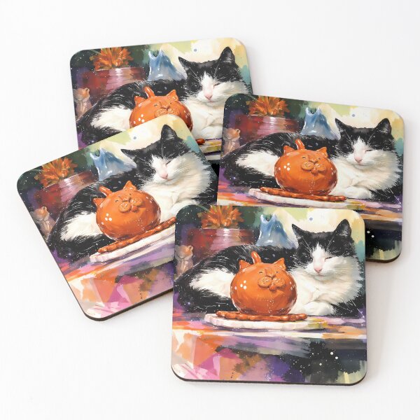 Item preview, Cat with a Ceramic Figurine designed and sold by cuprum.