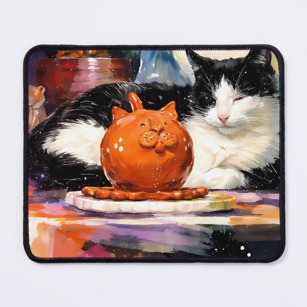 Item preview, Cat with a Ceramic Figurine designed and sold by cuprum.