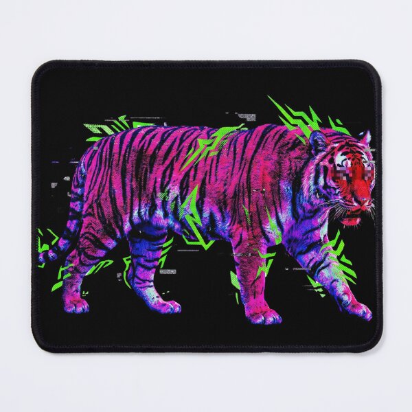 Item preview, Toxic Glitch Tiger - Deep Fried Weirdcore Art designed and sold by Jonaase.
