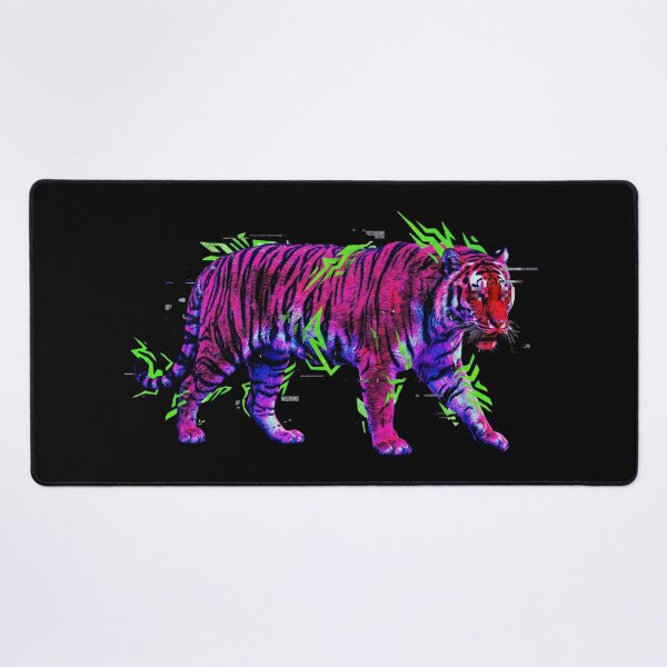 Item preview, Toxic Glitch Tiger - Deep Fried Weirdcore Art designed and sold by Jonaase.