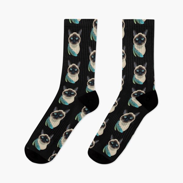 Item preview, Siamese Cat Feather Boho Siamese Cat Lover designed and sold by CORJIDOG-ART.