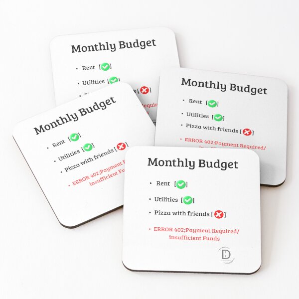 Item preview, HTTP  error 402 Payment Required-Monthly Budget Dilemma designed and sold by TheItaliandilemma.