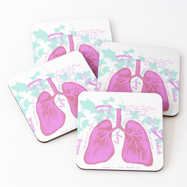 Item preview, Lungs and breathing exercise in pink designed and sold by bokasin.