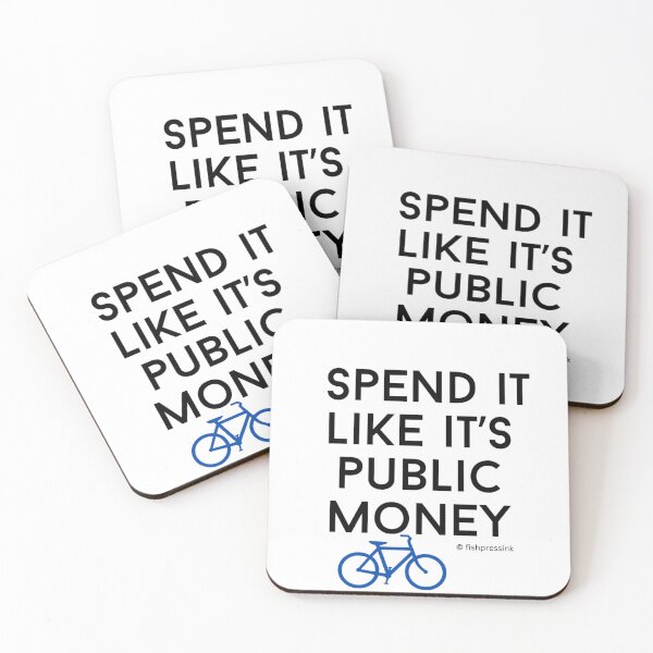 Item preview, Spend It Like It’s Public Money v2 – Minimalist Black and White Irish Satire Typography designed and sold by fishpressink.