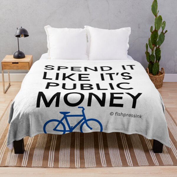 Item preview, Spend It Like It’s Public Money v2 – Minimalist Black and White Irish Satire Typography designed and sold by fishpressink.