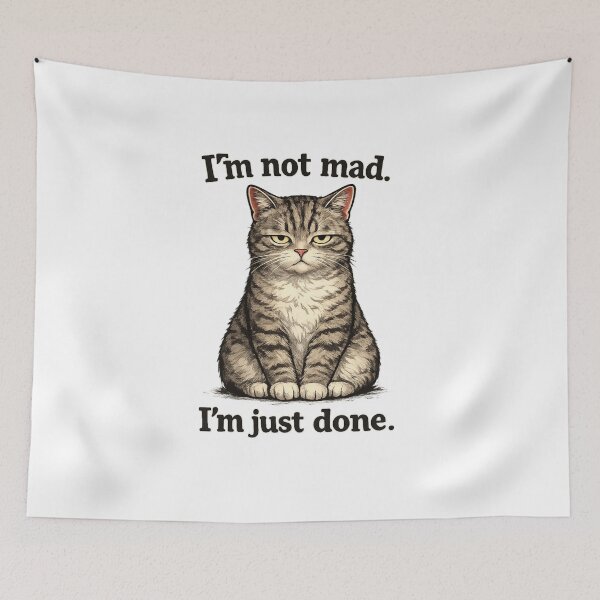 Item preview, I’m Not Mad, I’m Just Done – Funny Grumpy Cat Shirt designed and sold by Falconwolf.