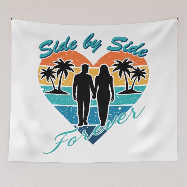 Item preview, Side by Side Forever – Romantic Sunset Couple Silhouette Design designed and sold by fay11982.