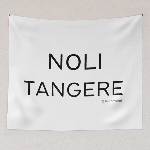 Item preview, Noli Tangere v1 – Minimalist Black and White Latin Phrase Typography designed and sold by fishpressink.