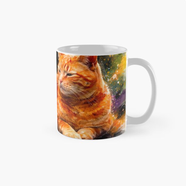 Item preview, Relaxed Ginger Cat with Splashes designed and sold by cuprum.