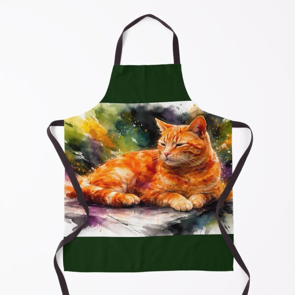 Item preview, Relaxed Ginger Cat with Splashes designed and sold by cuprum.