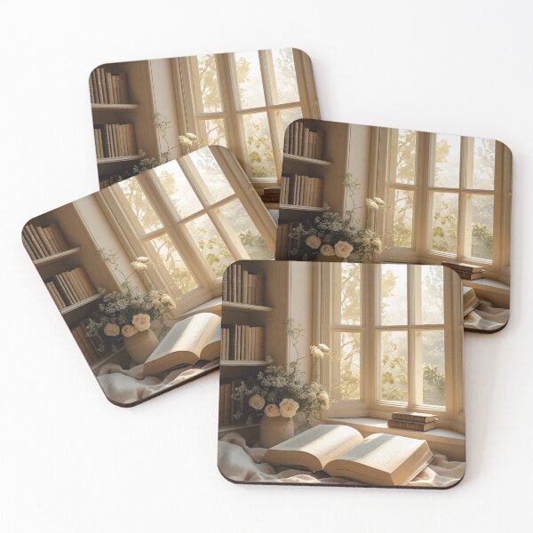 Item preview, Reading Nook with Soft Pillows — Cozy Light Academia Aesthetic designed and sold by semenol.
