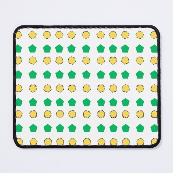 Item preview, Yellow Stars and Green Pentagons on White background pattern designed and sold by fev-rocks.