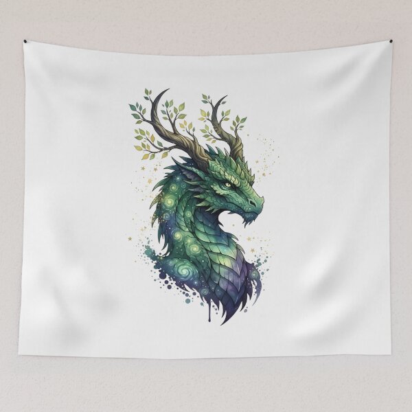 Item preview, MoonSoul Dragon Spirit – Forest Fantasy Creature Cosmic Art designed and sold by MoonSoul Studio.