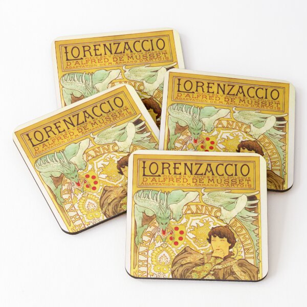 Item preview, Alphonse Mucha: Lorenzaccio (1896) - Sarah Bernhardt Vintage Theater Poster designed and sold by stevepmp.