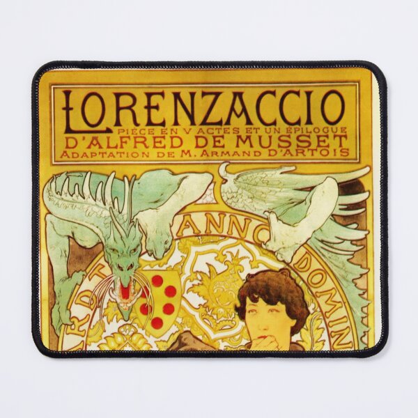 Item preview, Alphonse Mucha: Lorenzaccio (1896) - Sarah Bernhardt Vintage Theater Poster designed and sold by stevepmp.