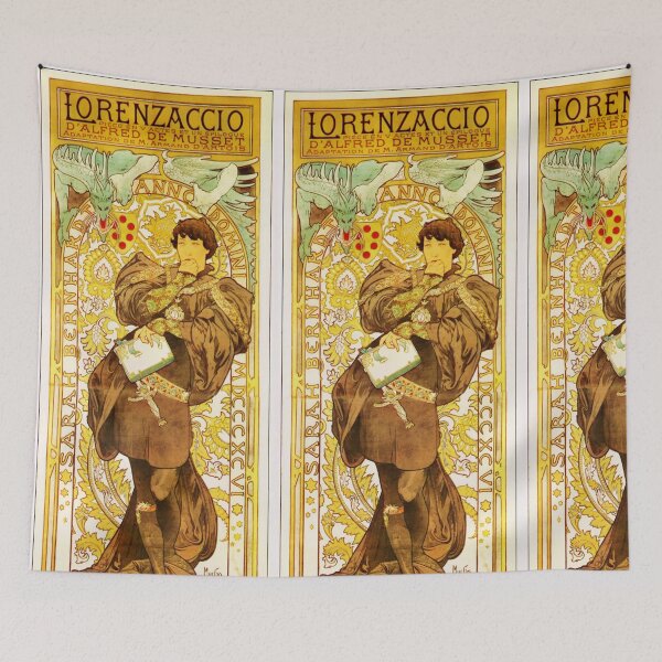 Item preview, Alphonse Mucha: Lorenzaccio (1896) - Sarah Bernhardt Vintage Theater Poster designed and sold by stevepmp.