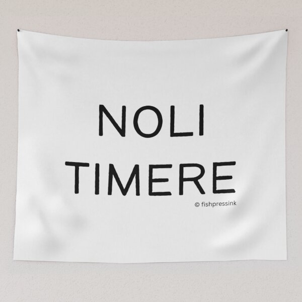 Item preview, Noli Timere v3 – Minimalist Black and White Latin Phrase Typography designed and sold by fishpressink.