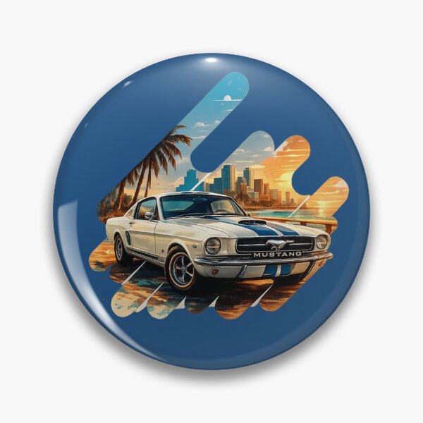 Item preview, Vintage Mustang Sunset City Art designed and sold by Retro Arabica.
