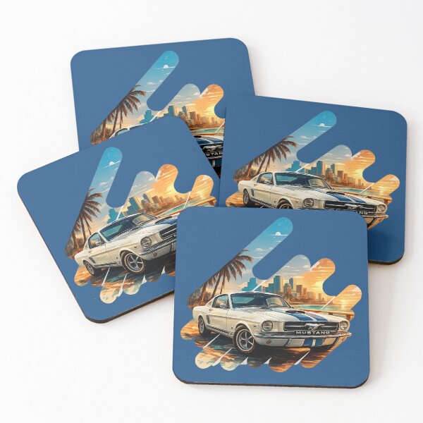 Item preview, Vintage Mustang Sunset City Art designed and sold by Retro Arabica.