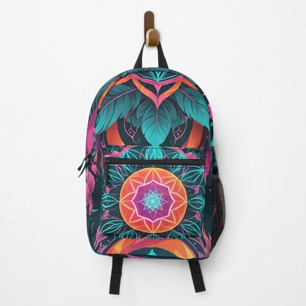 Item preview, merchandise design, psychedelic sacred geometry with vibrant pulse waves designed and sold by ShaDeS-AI-Art.