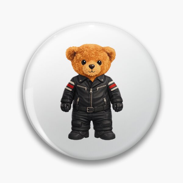 Item preview, Cute Biker Teddy Bear in Leather Jacket - Motorcycle Rider Gift ?️ designed and sold by CuteBear87.