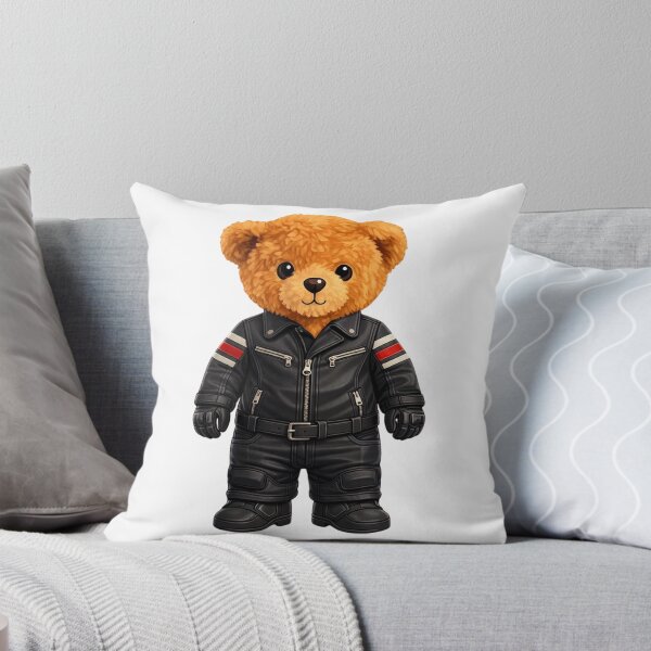 Item preview, Cute Biker Teddy Bear in Leather Jacket - Motorcycle Rider Gift ?️ designed and sold by CuteBear87.