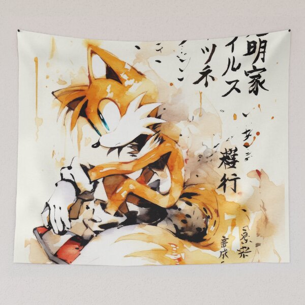 Item preview, Miles Tails Sumi-e designed and sold by AnimeArsenalPrints.