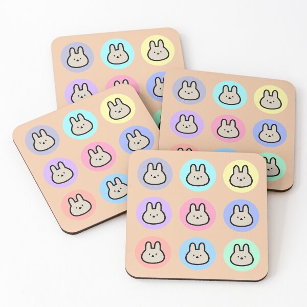 Item preview, Bunny Sticker Pack Easter Spring Circles Stickers Prints Posters Wall Art Magnet Home Coffee Cup Decoration TShirt Stationary Notebook Magnet Hat Kitchen Work School Office Redbubble Shop designed and sold by Saritas Boutique Shop.