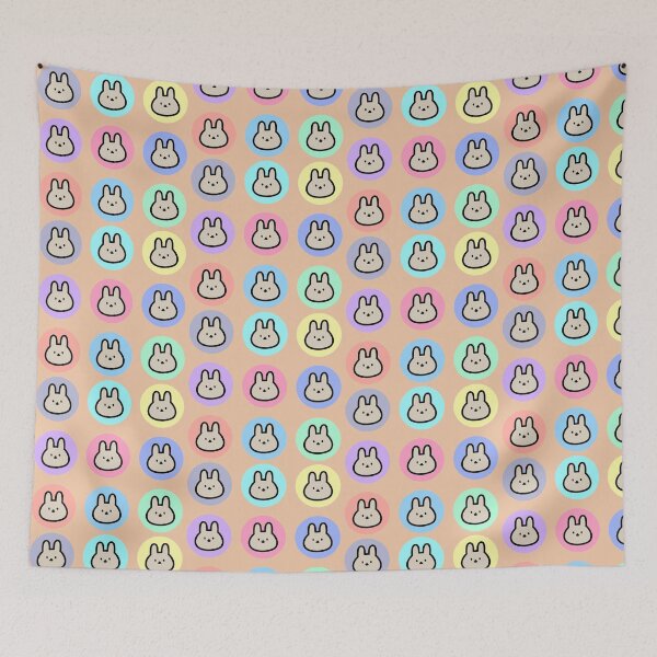Item preview, Bunny Sticker Pack Easter Spring Circles Stickers Prints Posters Wall Art Magnet Home Coffee Cup Decoration TShirt Stationary Notebook Magnet Hat Kitchen Work School Office Redbubble Shop designed and sold by Saritas Boutique Shop.