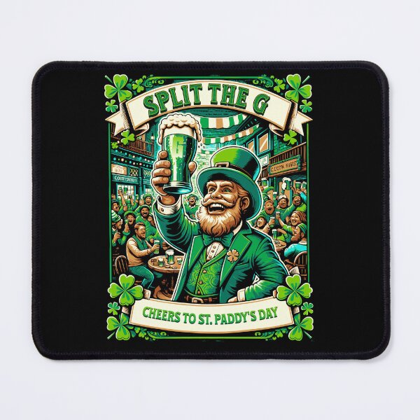 Item preview, St Patrick’s Leprechaun Split the G designed and sold by NovaNookStudio.