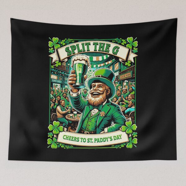Item preview, St Patrick’s Leprechaun Split the G designed and sold by NovaNookStudio.