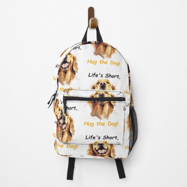 Item preview, Life is Short Hug the Dog Golden Retriever designed and sold by Shubenzo.