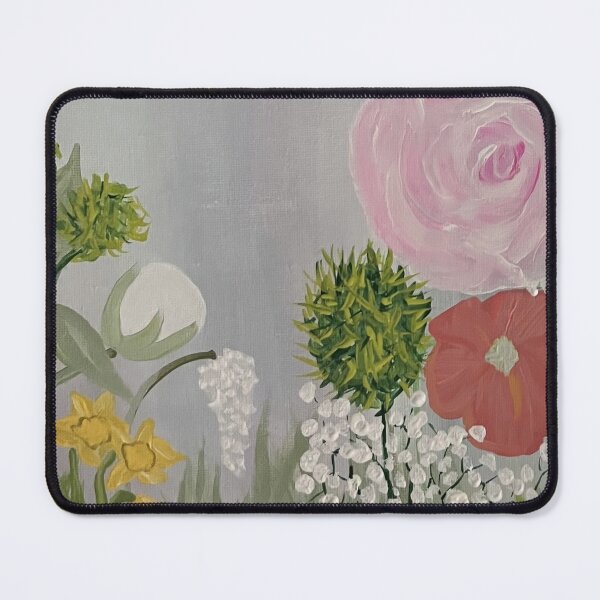 Item preview, Cottage Garden Blooms in Sage Gray designed and sold by PeridotGypsy.