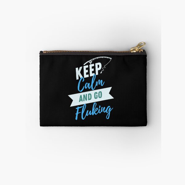 Item preview, Keep Calm and Go Fluking - Fishing Illustration designed and sold by SaltyLinesOut.