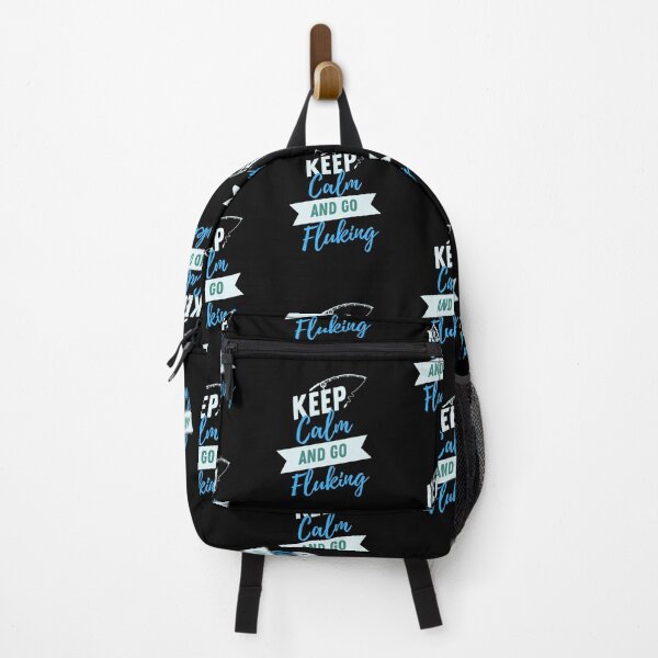 Item preview, Keep Calm and Go Fluking - Fishing Illustration designed and sold by SaltyLinesOut.
