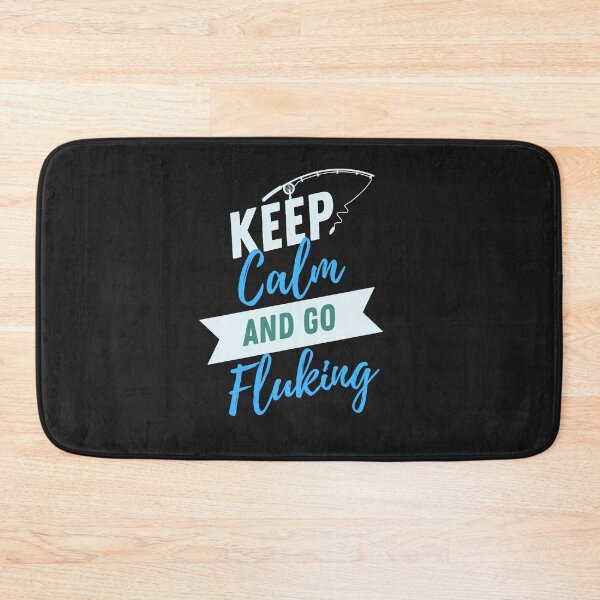Item preview, Keep Calm and Go Fluking - Fishing Illustration designed and sold by SaltyLinesOut.