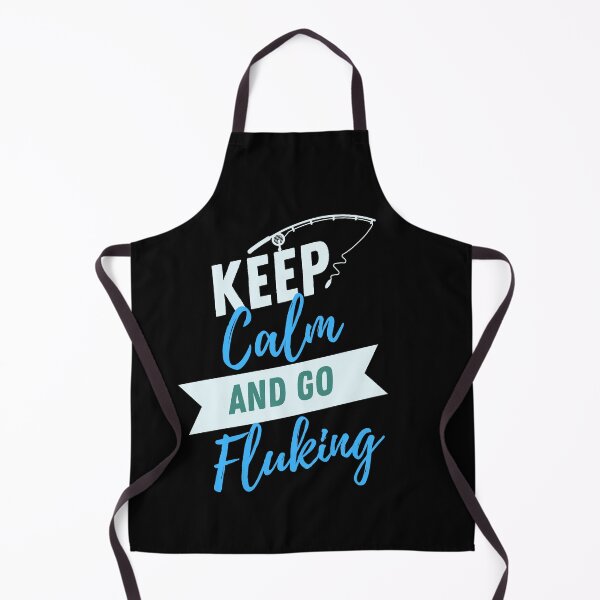 Item preview, Keep Calm and Go Fluking - Fishing Illustration designed and sold by SaltyLinesOut.