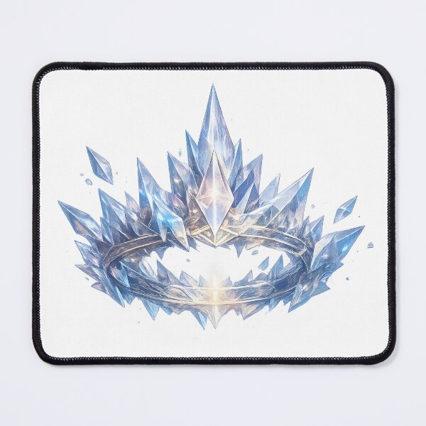 Item preview, Ethereal Shimmering Frost Crystal Crown Tiara designed and sold by CrystalVanta.