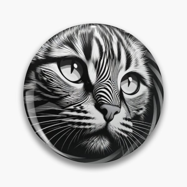 Item preview, Hidden Cat Spiral Optical Illusion – Hypnotic Black and White Design designed and sold by Bittor18.
