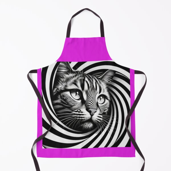 Item preview, Hidden Cat Spiral Optical Illusion – Hypnotic Black and White Design designed and sold by Bittor18.