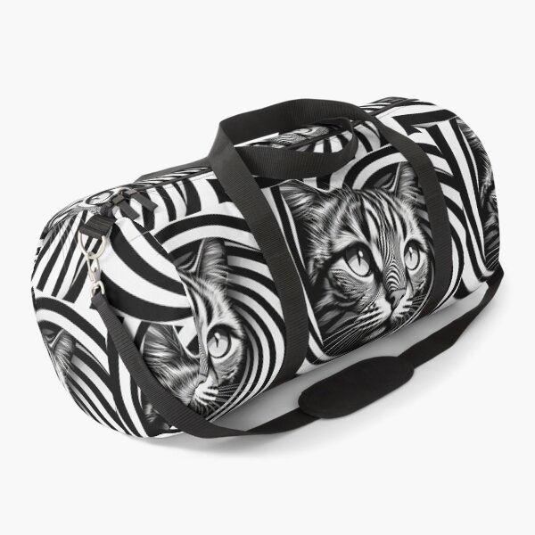 Item preview, Hidden Cat Spiral Optical Illusion – Hypnotic Black and White Design designed and sold by Bittor18.