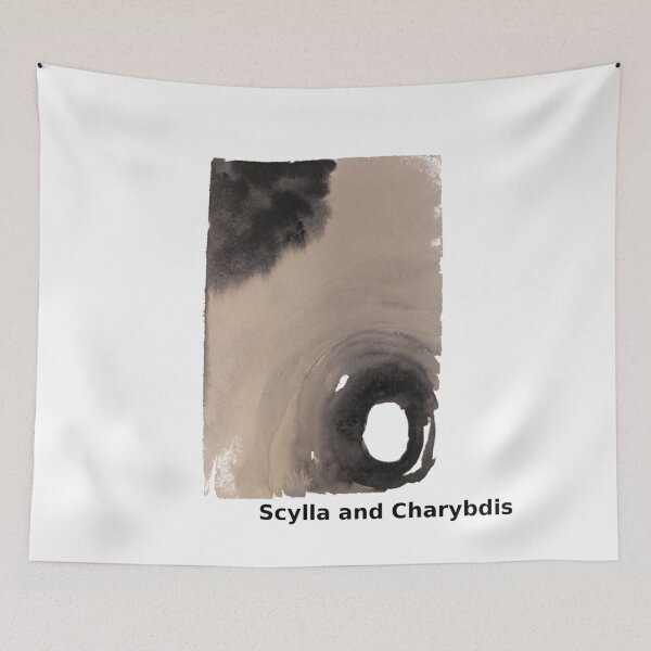 Item preview, Scylla and Charybdis – Dark Swirling Watercolour Abstract Painting designed and sold by fishpressink.