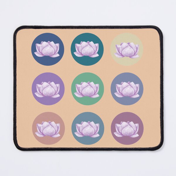Item preview, Lotus Flower Stickers Circles Spring Summer Stickers Prints Posters Wall Art Magnet Home Coffee Cup Decoration TShirt Stationary Notebook Magnet Hat Kitchen Work School Office Redbubble Shop designed and sold by Saritas Boutique Shop.