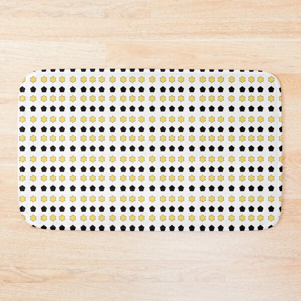 Item preview, Yellow Stars and Black Pentagons on White background pattern designed and sold by fev-rocks.