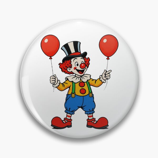 Aperçu de l'œuvre Clown avec des ballons rouges créée et vendue par Lisa Bittinger.