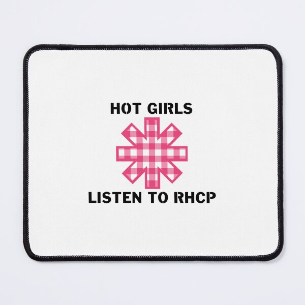 Item preview, Hot Girls Listen to RHCP Cute Pink Gingham Red Hot Chili Peppers Star designed and sold by Stoopid Zephyr Pepper.