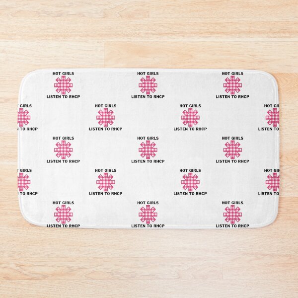Item preview, Hot Girls Listen to RHCP Cute Pink Gingham Red Hot Chili Peppers Star designed and sold by Stoopid Zephyr Pepper.