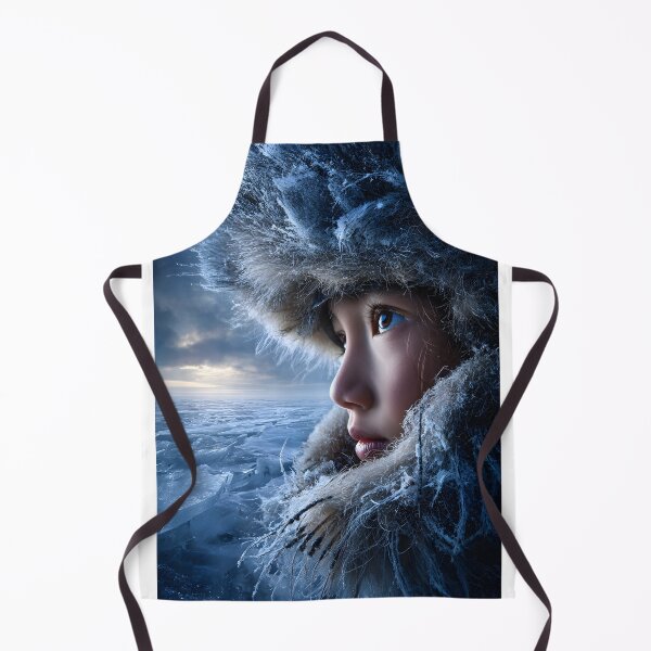 Item preview, Girl in Fur Coat Against Icy Landscape designed and sold by Artessie.