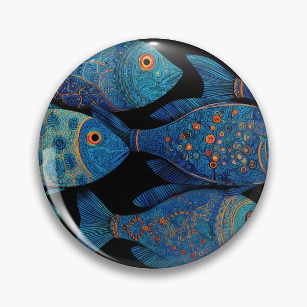 Item preview, Colorful fish swim in a row designed and sold by anytka.